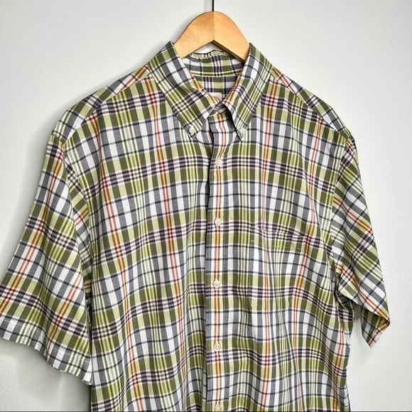 Brooks Brothers Green Plaid Short Sleeve Shirt - Picture 2 of 10